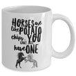 Horse Coffee Mug - Funny Horse Lovers Gift - Cowgirl Gift Idea - "Horses Are Like Potato Chips"