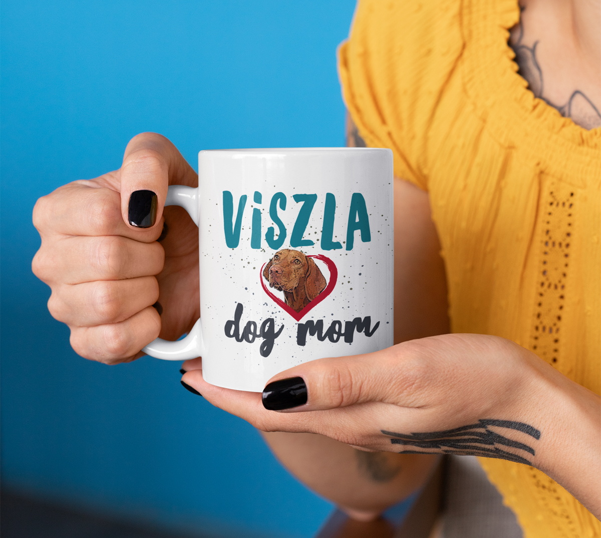 Viszla Dog Mom And Viszla Dog Dad Coffee Mug - Viszla Gifts For Women And Men - Hungarian Viszla Present