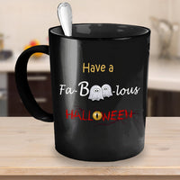 Load image into Gallery viewer, Halloween Coffee Mug- Halloween Gift Idea For Adults - Cute Ghost Mug - &quot;Have A FaBooLous Halloween&quot;

