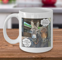 Load image into Gallery viewer, Donkey Mug - Ceramic Donkey Cup - Gift For Donkey Lover - Donkey Gift - &quot;Are You Always A Smartass&quot;
