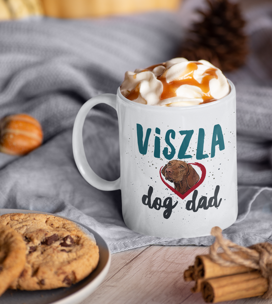 Viszla Dog Mom And Viszla Dog Dad Coffee Mug - Viszla Gifts For Women And Men - Hungarian Viszla Present