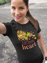 Load image into Gallery viewer, Thanksgiving T Shirt For Women Or Men - Grateful Blessed Shirt - Blessed Shirt - Giving Thanks Shirt
