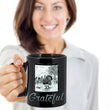 Thanksgiving Coffee Mug - Grateful Mug - Vintage Turkey Mug - Thanksgiving Gift Idea - "Grateful"