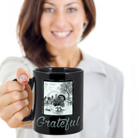 Load image into Gallery viewer, Thanksgiving Coffee Mug - Grateful Mug - Vintage Turkey Mug - Thanksgiving Gift Idea - &quot;Grateful&quot;
