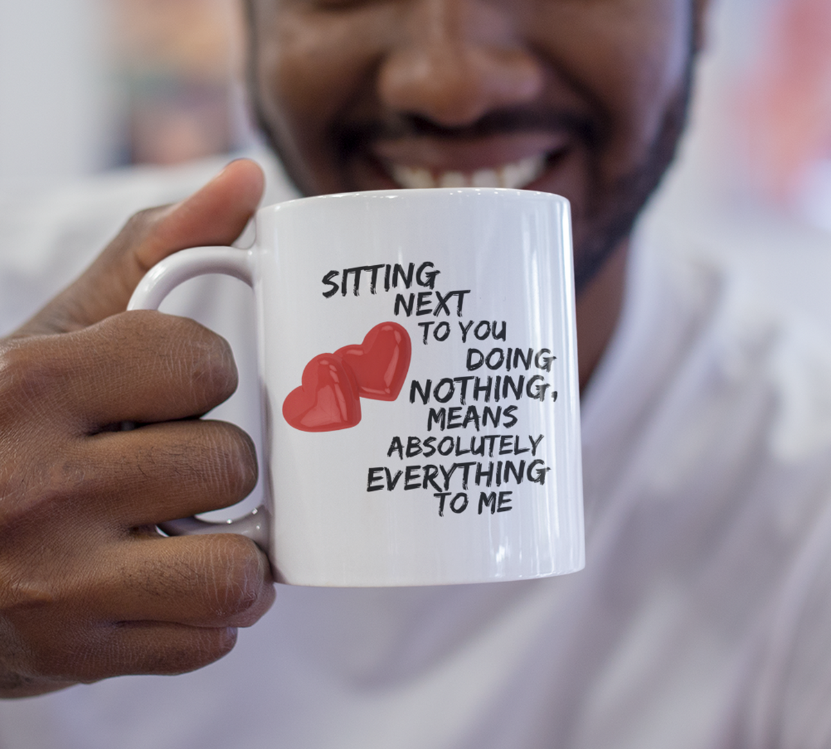 Valentines Day Or Anniversary Coffee Mug - Love Mug - Anniversary Gift -"Sitting Next To You"