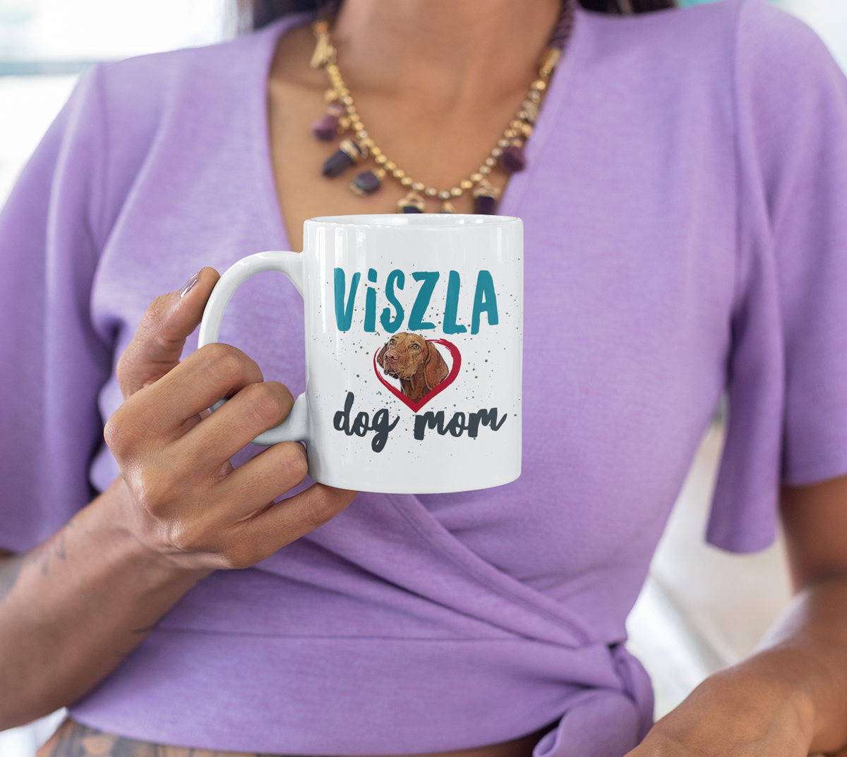 Viszla Dog Mom And Viszla Dog Dad Coffee Mug - Viszla Gifts For Women And Men - Hungarian Viszla Present