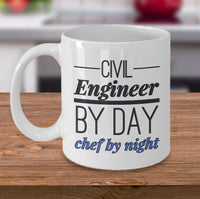 Load image into Gallery viewer, Civil Engineer Mug - Funny Civil Engineering Gift For Civil Engineers- &quot;Civil Engineer By Day&quot;
