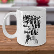 Horse Coffee Mug - Funny Horse Lovers Gift - Cowgirl Gift Idea - "Horses Are Like Potato Chips"