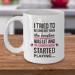 Country Music Coffee Mug - Funny Music Gift For Country Music Lovers - "I Tried To Be Good"