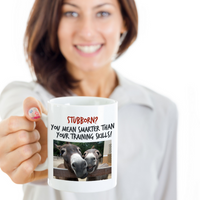 Load image into Gallery viewer, Donkey Mug - 11oz Ceramic Cup - Gift For Donkey Lovers - Donkey Gift - &quot;Stubborn? You Mean Smarter&quot;
