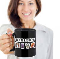 Load image into Gallery viewer, Geology Coffee Mug For Women - Gift For Woman Geologist - Geology Professor Mug- &quot;Geology Diva&quot;
