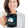 Halloween Coffee Mug- Halloween Gift Idea For Adults - "Moon Above Bare Trees Below"