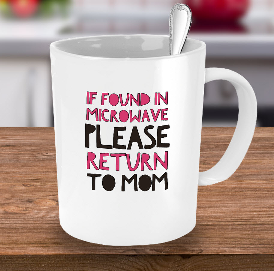 personalized mug, funny found in microwave reheat coffee mug gift