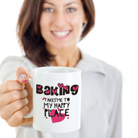 Load image into Gallery viewer, Baking Coffee Mug - Baker Gift Idea - &quot;Baking Takes Me To My Happy Place&quot;
