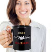 Load image into Gallery viewer, Halloween Coffee Mug- Halloween Gift Idea For Adults - Cute Ghost Mug - &quot;Have A FaBooLous Halloween&quot;
