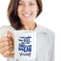 Music Coffee Mug - Music Lover Gift - Music Teacher Music Notes Mug - "I Can't Explain How I Feel"