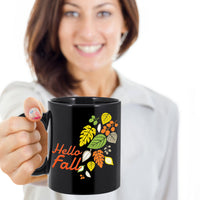 Load image into Gallery viewer, Fall Coffee Mug - Autumn Leaf Coffee Mug - &quot;Hello Fall&quot;
