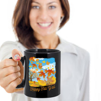 Load image into Gallery viewer, Fall Coffee Mug - Autumn Leaf Coffee Mug - &quot;Happy Fall Y&#39;all&quot;
