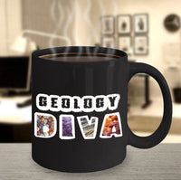 Load image into Gallery viewer, Geology Coffee Mug For Women - Gift For Woman Geologist - Geology Professor Mug- &quot;Geology Diva&quot;
