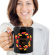 Fall Coffee Mug - Autumn Leaf Coffee Mug - Harvest Mug - "Happy Fall"