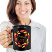 Load image into Gallery viewer, Fall Coffee Mug - Autumn Leaf Coffee Mug - Harvest Mug - &quot;Happy Fall&quot;
