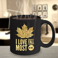 Load image into Gallery viewer, Fall Coffee Mug - Autumn Leaf Coffee Mug - &quot;I Love Fall Most Of All&quot;
