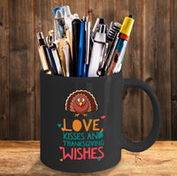 Load image into Gallery viewer, Thanksgiving Coffee Mug - Turkey Mug - Grateful Mug - &quot;Love, Kisses And Thanksgiving Wishes&quot;
