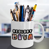 Load image into Gallery viewer, Geology Coffee Mug For Women - Gift For Woman Geologist - Geology Professor Mug- &quot;Geology Diva&quot;
