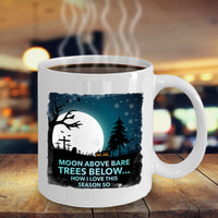 Load image into Gallery viewer, Halloween Coffee Mug- Halloween Gift Idea For Adults - &quot;Moon Above Bare Trees Below&quot;
