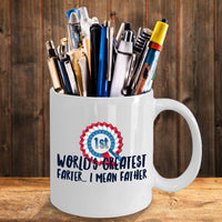 Load image into Gallery viewer, Dad Coffee Mug - Funny Fathers Day, Birthday Or Christmas Gift For Dads - &quot;World&#39;s Greatest Farter&quot;
