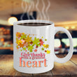 Thanksgiving Coffee Mug - Autumn Leaf Mug - Grateful Mug - "Give Thanks With A Grateful Heart"
