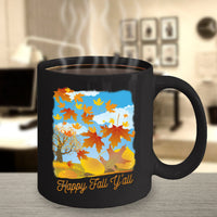 Load image into Gallery viewer, Fall Coffee Mug - Autumn Leaf Coffee Mug - &quot;Happy Fall Y&#39;all&quot;
