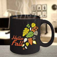 Load image into Gallery viewer, Fall Coffee Mug - Autumn Leaf Coffee Mug - &quot;Hello Fall&quot;
