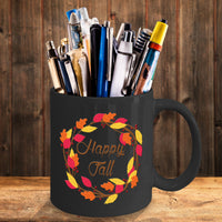 Load image into Gallery viewer, Fall Coffee Mug - Autumn Leaf Coffee Mug - Harvest Mug - &quot;Happy Fall&quot;
