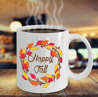Load image into Gallery viewer, Fall Coffee Mug - Autumn Leaf Coffee Mug - Harvest Mug - &quot;Happy Fall&quot;
