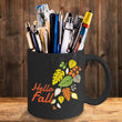 Fall Coffee Mug - Autumn Leaf Coffee Mug - "Hello Fall"