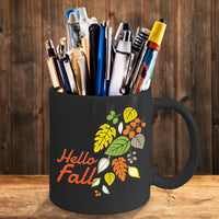 Load image into Gallery viewer, Fall Coffee Mug - Autumn Leaf Coffee Mug - &quot;Hello Fall&quot;
