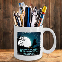 Load image into Gallery viewer, Halloween Coffee Mug- Halloween Gift Idea For Adults - &quot;Moon Above Bare Trees Below&quot;
