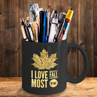 Load image into Gallery viewer, Fall Coffee Mug - Autumn Leaf Coffee Mug - &quot;I Love Fall Most Of All&quot;
