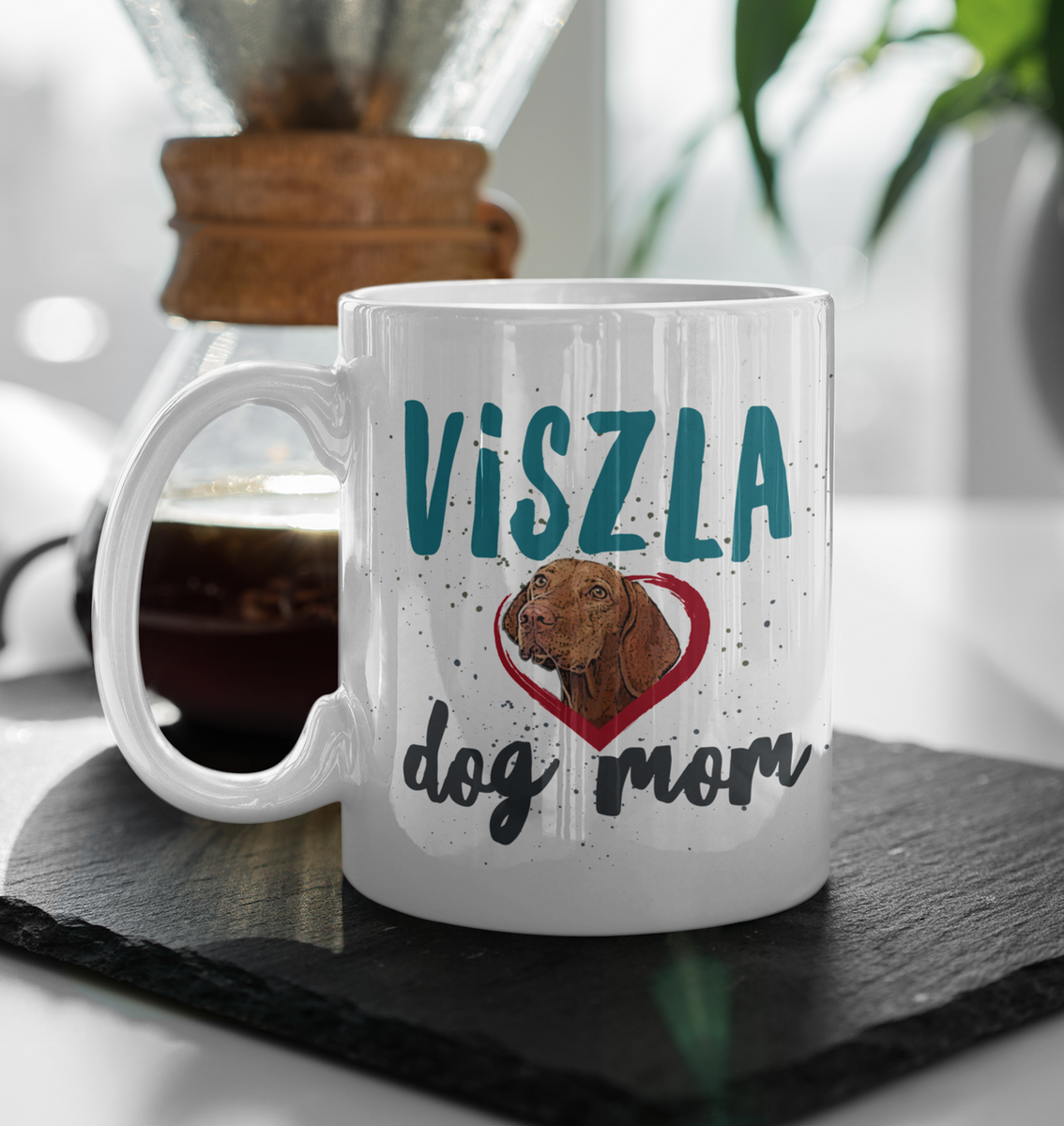 Viszla Dog Mom And Viszla Dog Dad Coffee Mug - Viszla Gifts For Women And Men - Hungarian Viszla Present