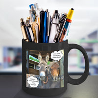 Load image into Gallery viewer, Donkey Mug - Ceramic Donkey Cup - Gift For Donkey Lover - Donkey Gift - &quot;Are You Always A Smartass&quot;

