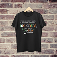 Load image into Gallery viewer, Irish Shirts For Men  - Green Irish Shirt - Funny St Patricks Day Gift - &quot;Which Country&#39;s Capital?&quot;
