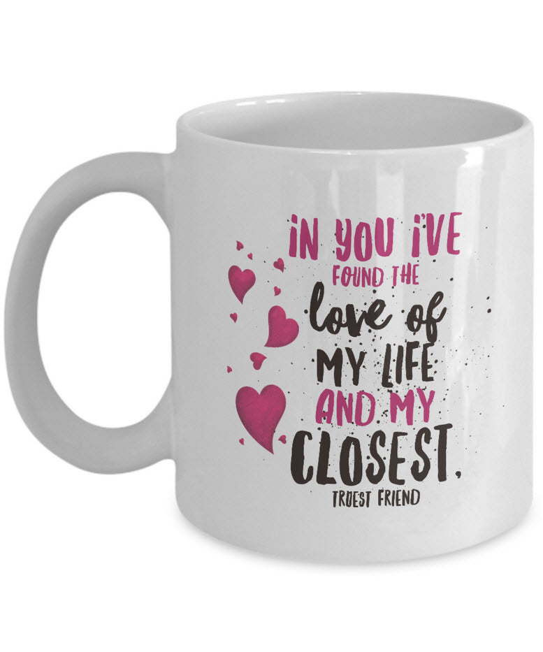 Valentine's Day Love Gifts Pink Coffee Mug Cute Gift for a