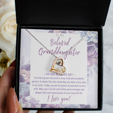 Granddaughter Necklace On Wedding Day From Grandparent. Granddaughter Wedding Gift For Bride From Grandma, Nana, Grandmother, Oma - You Have Grown Into Such A Wise