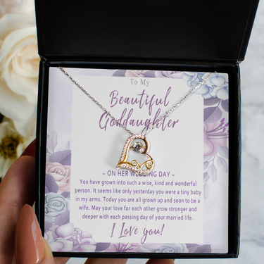 Goddaughter Necklace On Wedding Day From Godmother Or Godfather. Goddaughter Wedding Day Gift For Bride. Goddaughter Wedding Card Keepsake - You Have Grown Into Such A Wise