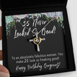 35th Birthday Gift For Women. 35th Birthday Necklace. Mom 35th Birthday Jewelry Card. Turning 35 Gift For Her. Thirty Five and Fabulous Present - To An Absolutely Fabulous Woman