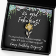 85th Birthday Gift For Women. 85th Birthday Necklace. Mom 85th Birthday Jewelry Card. Turning 85 Gift For Her. Eighty Five and Fabulous Present - To An Absolutely Fabulous Woman