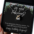 80th Birthday Gift For Women. 80th Birthday Necklace. Mom 80th Birthday Jewelry Card. Turning 80 Gift For Her. Eighty and Fabulous Present - To An Absolutely Fabulous Woman