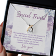 Special Friend Necklace For Birthday Or Christmas. Special Best Friend Gift. To My Soul Sister Jewelry Card. Special Friend Present For Bestie