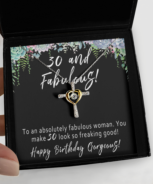 30th Birthday Gift For Women. 30th Birthday Necklace. Mom 30th Birthday Jewelry Card. Turning 30 Gift For Her. Thirty and Fabulous Present - To An Absolutely Fabulous Woman